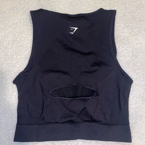 Gymshark Sleek Black Crop Top